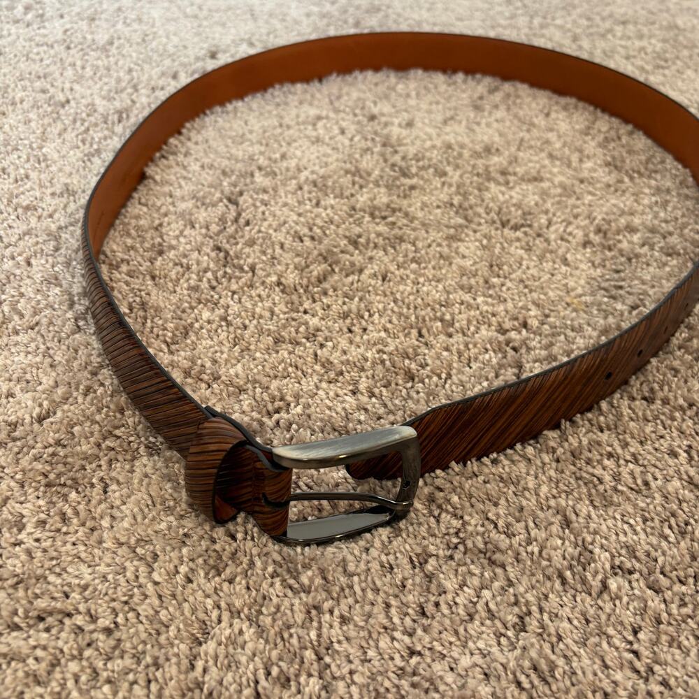 Johnston & Murphy Genuine Leather Belt Tan Cognac Size 44
